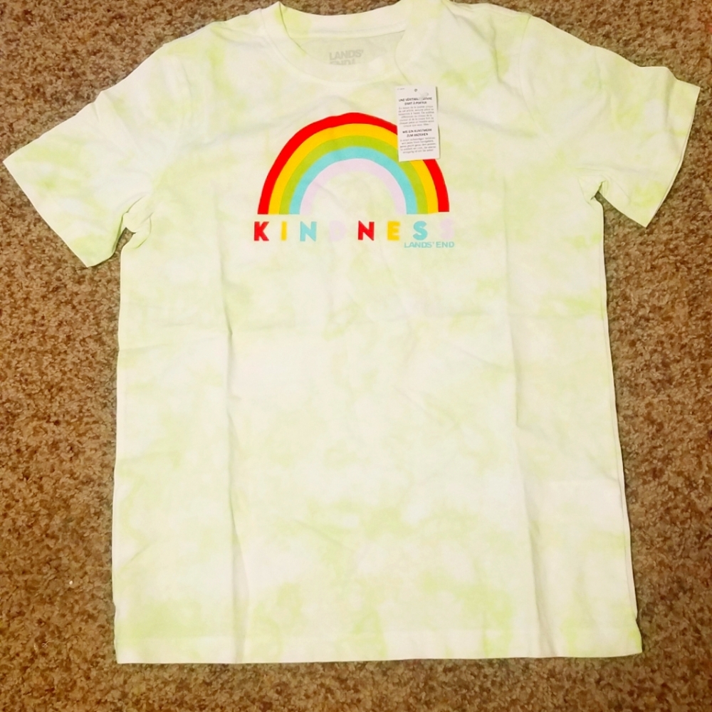 NWT Lands' End Kindness Rainbow T-Shirt Size Large